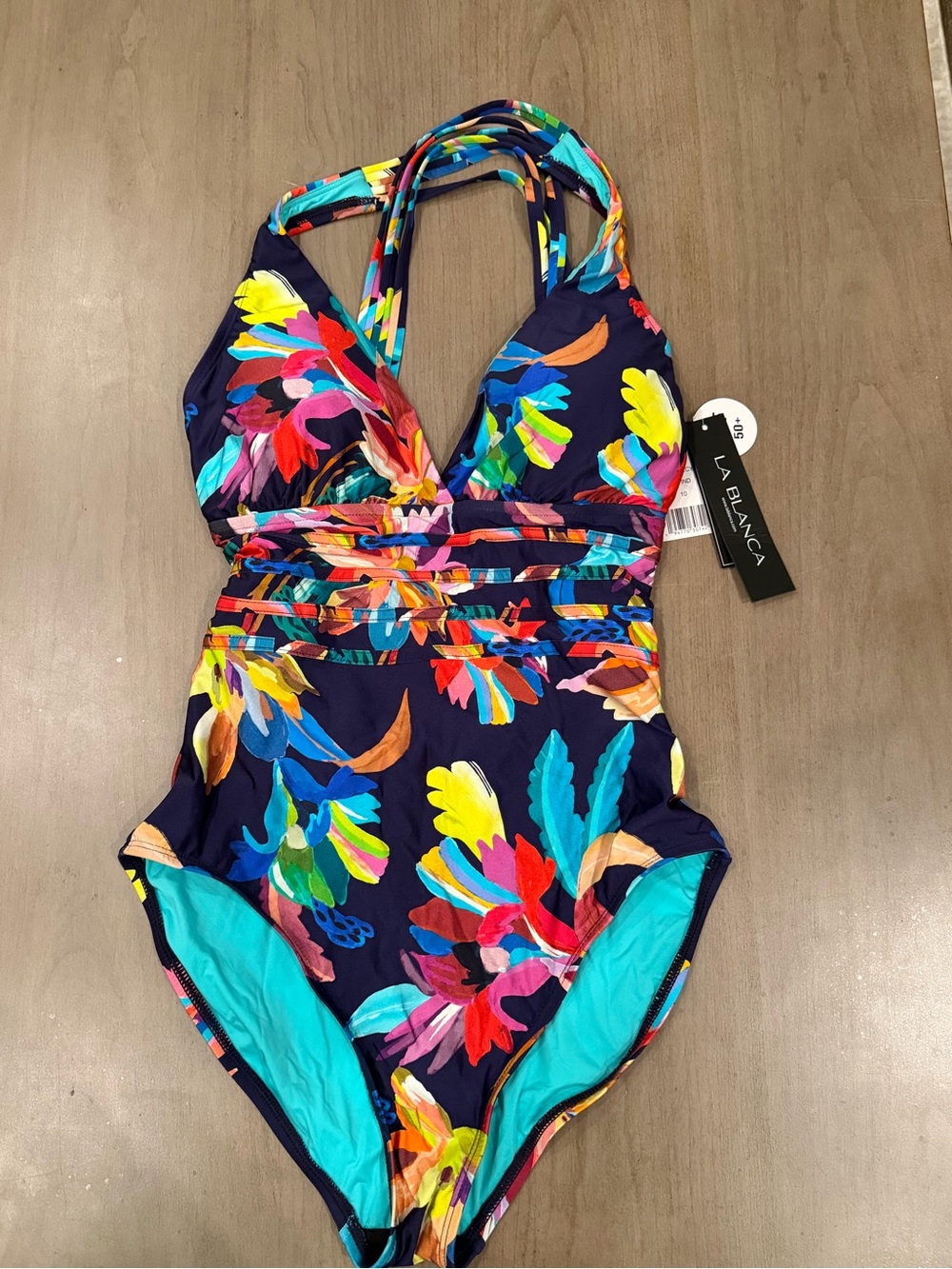 NWT Women’s La Blanca By The Sea Multi-Strap Cross-Back Swimsuit 10